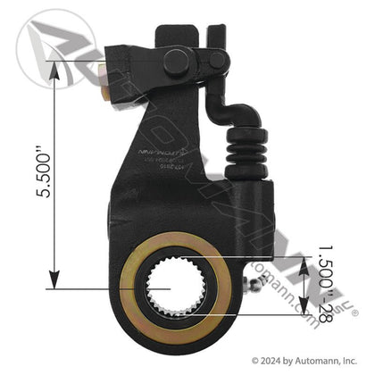 Bendix Type Automatic Slack Adjuster โ 5.5" Arm 28 - Spline โ Replaces 065174 137.2810 - Automann - FLEETPRO PARTS & TIRES
