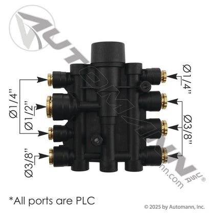 Volvo Mack Air PPV Manifold – Norgren OE – Replaces 22196730 & 20913828 170.1022OE - Norgren OE - FLEETPRO PARTS & TIRES
