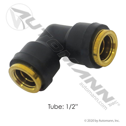 Push-to-Connect Union Elbow - DOT 1/2" 90 Degree Air Brake Fitting - Parker 365PTC-8 Sloan S765PMT-8 177.12C658 177.12C658 - Automann - FLEETPRO PARTS & TIRES