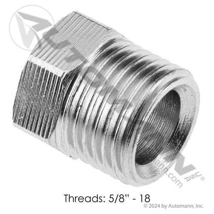 Steel Inverted Flare Nut - 3/8in SAE Air Brake Line Fitting - Replaces Tectran S141-6 Tramec S41IFS-6 177.87416-S 177.87416-S - Automann - FLEETPRO PARTS & TIRES