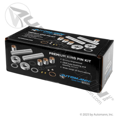 King Pin Kit with Composite Bushings - Meritor Double Draw Key Steer Axle - R201609 460.609C 460.609C - Automann - FLEETPRO PARTS & TIRES