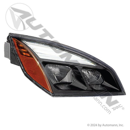 Cascadia RH Black LED Headlight - 2018 - 2025 Passenger Side - A66 - 01405 - 003 564.46002RM - Automann - FLEETPRO PARTS & TIRES