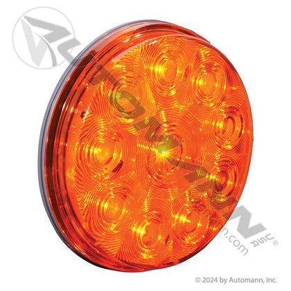 Front Park Turn LED Light - 4 Inch Round Amber Fit 'N Forget - Trucklite 44203Y 571.LD44A10 571.LD44A10 - Automann - FLEETPRO PARTS & TIRES