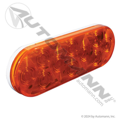 Front Park Turn LED Light - 6 Inch Oval Amber 10-Diode - Grote G6003 STL72AB 571.LD60A10 571.LD60A10 - Automann - FLEETPRO PARTS & TIRES