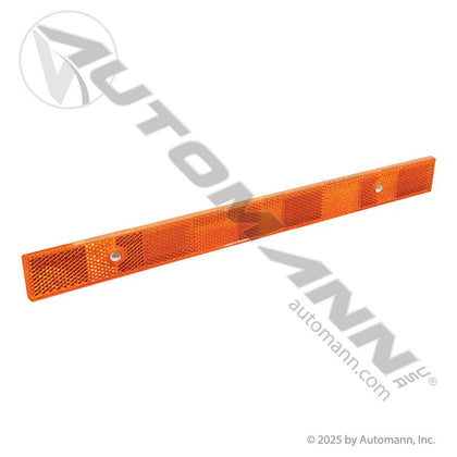 Amber DOT Reflex Reflector - 1-3/32in x 12in Rectangular Quick-Mount - 571.RF2X12QMA 571.RF2X12QMA - Automann - FLEETPRO PARTS & TIRES