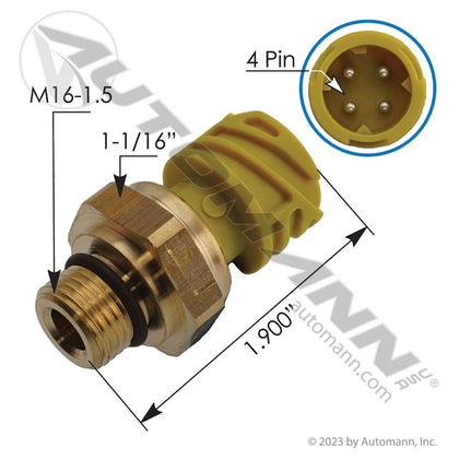 Volvo D13 Crankcase Pressure Sensor - Sensata OE D12 - 21746206 577.96520OE - Sensata OE - FLEETPRO PARTS & TIRES