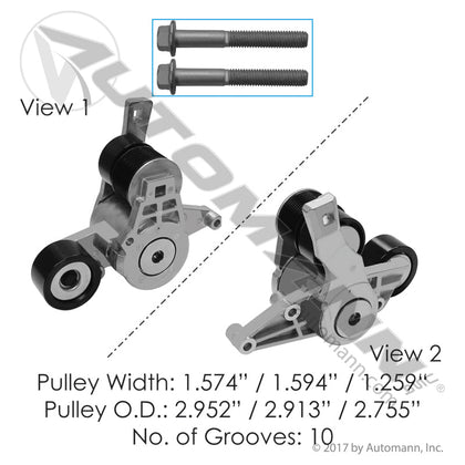 Continental Elite Belt Tensioner Assembly - Accu-Drive HD, Detroit DD13 DD15 DD16 - 816.49603 816.49603 - Continental - FLEETPRO PARTS & TIRES
