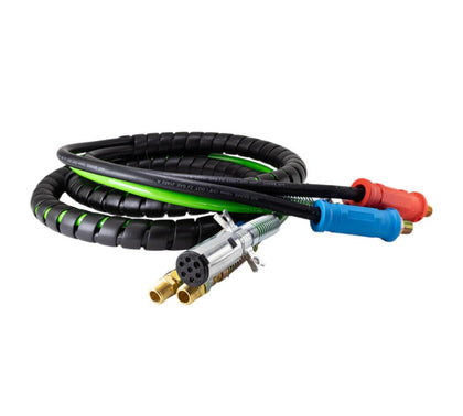 3 - in - 1 Semi Truck Air Line & ABS Power Kit 12ft โ Heavy - Duty Rubber Hose Assembly F-2411 - FleetPro - FLEETPRO PARTS & TIRES