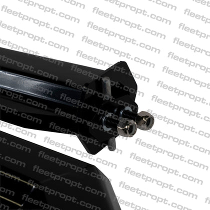 Spring Loaded Mud Flap Hanger - 30" 45° Round Tube 1 1/8" Bolt Spacing - B673025WTBK F-268 - FleetPro - FLEETPRO PARTS & TIRES