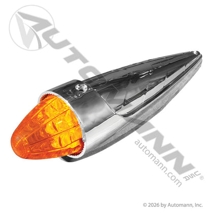 Cab Marker Light LED Amber 19-Diode Chrome - Kenworth/Mack 10.433in C to C - 39823 571.LD323A19-1
