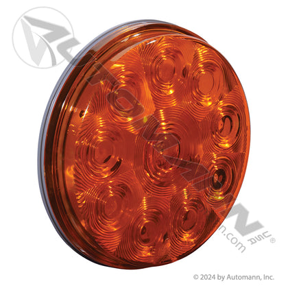 Front Park Turn LED Light - 4 Inch Round Amber Fit 'N Forget - Trucklite 44203Y 571.LD44A10