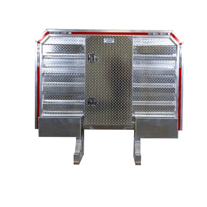 Headache Rack 68" x 80" with Storage Box, Tray, and Dual Chain Racks KKHR-6880 - FleetPro - FLEETPRO PARTS & TIRES