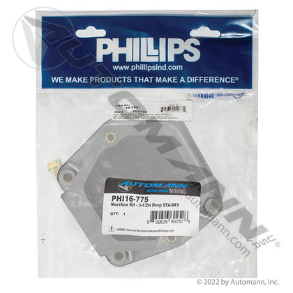 Nosebox Kit - 3-1/2 in. Deep STA-DRY Grommet & Back Plate - Phillips 16-775 Grote 82-0861 PHI16-775 PHI16-775 - Phillips - FLEETPRO PARTS & TIRES