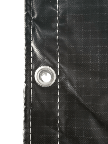 10' Drop Super Vinyl Lumber Tarp - 21’ x 28’ Heavy - Duty Black Flatbed Tarp SV10 - FleetPro - FLEETPRO PARTS & TIRES