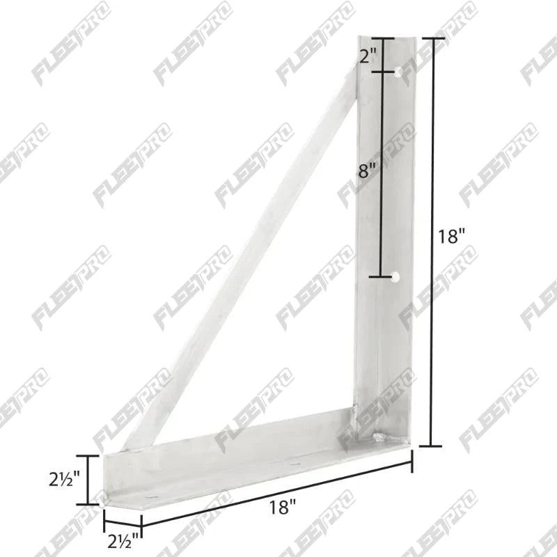 Underbody Tool Cabinet Mounting Brackets – 18" x 18" Aluminum Set – L & R Pair 10.1818.KIT - FleetPro - FLEETPRO PARTS & TIRES