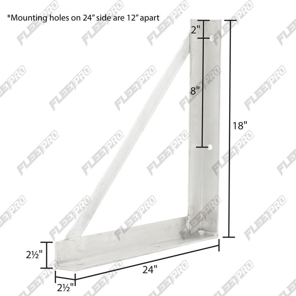Trailer Tool Cabinet Mounting Brackets – 18" x 24" Aluminum – L & R Set 10.1824.KIT - FleetPro - FLEETPRO PARTS & TIRES