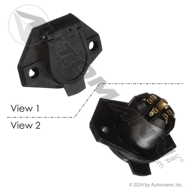 OE 7 Way Connector Socket - Nylon Pollak 11 - 723P 82 - 2145 12080 - BX 11-723P - Automann - FLEETPRO PARTS & TIRES