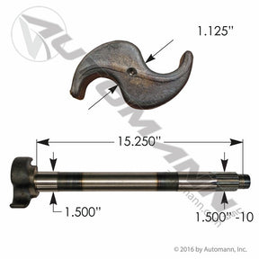 Brake S-Camshaft RH - Eaton ES Drive Axle 15.25in 10-Spline - Replaces Eaton 811407 Meritor R607284 120.101508.02