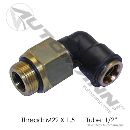 Mack Volvo Air System Check Valve – Norgren OE – M22 x 1.5 to 1/2" PLC – 20999392