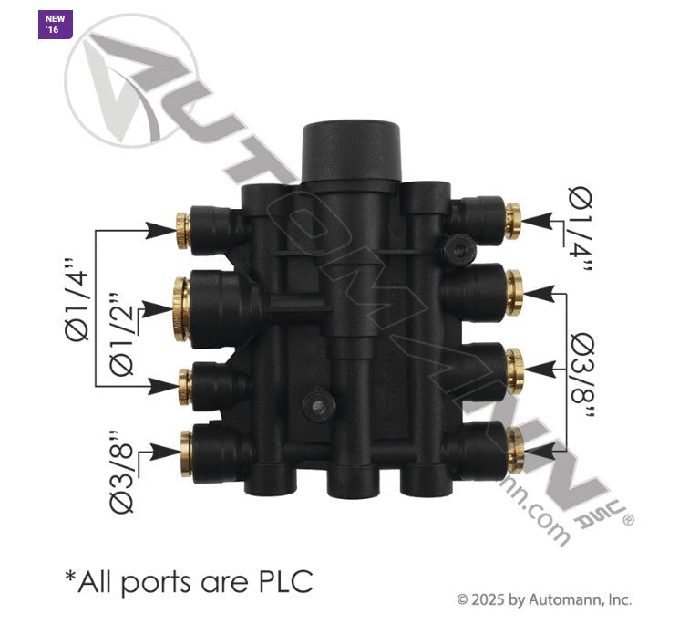 Air PPV Manifold for Volvo & Mack (2010 - Up) – Pressure Protection Valve – Replaces 22196730 20913828 170.1022 - Automann - FLEETPRO PARTS & TIRES