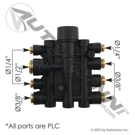 Volvo Mack Air PPV Manifold – Norgren OE – Replaces 22196730 & 20913828 170.1022OE - Norgren OE - FLEETPRO PARTS & TIRES