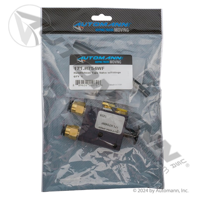 Trailer Dump Valve Assembly – Hendrickson Type – Includes Fittings & Hardware – Replaces VS - 25224 171.H754WF - Automann - FLEETPRO PARTS & TIRES