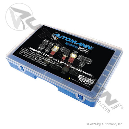 Composite DOT PLC Fitting Assortment Kit - Straight & Tee Unions, Male NPT Connectors - 177.1101KT 177.1101KT - Automann - FLEETPRO PARTS & TIRES