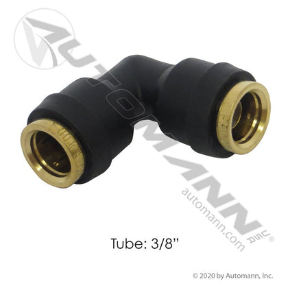 Push-to-Connect Union Elbow - DOT 3/8" 90 Degree Air Brake Fitting - Parker 365PTC-6 Tectran QL1365-6 177.12C656 177.12C656 - Automann - FLEETPRO PARTS & TIRES