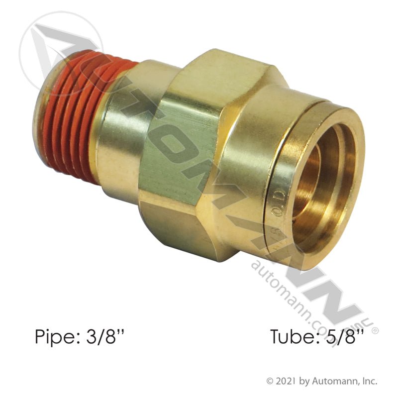 Brass PLC Male Connector – 5/8" Tube x 3/8" NPT – Replaces Parker 68PMT106 177.13B6810C - Automann - FLEETPRO PARTS & TIRES