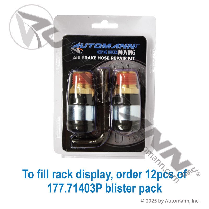 Hose Repair Fitting Counter Display Rack Kit - 12-Pc Rack for 177.71403P - Sloan 431406 177.71403P-12R 177.71403P-12R - Automann - FLEETPRO PARTS & TIRES