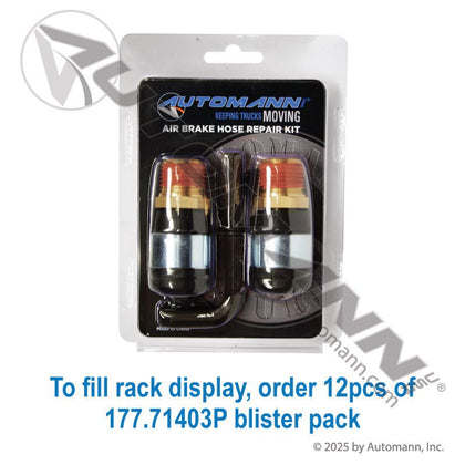 Hose Repair Fitting Counter Display Rack Kit - 12-Pc Rack for 177.71403P - Sloan 431406 177.71403P-12R 177.71403P-12R - Automann - FLEETPRO PARTS & TIRES