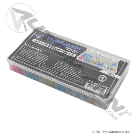 Heat Shrink Terminal Electrical Kit - 75pc Automann 178.EK75HST ATD383 178.EK75HST - Automann - FLEETPRO PARTS & TIRES