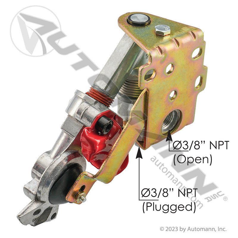 Red Pivoting Emergency Gladhand Assembly - 3/8" Rear Port Automann 179.1106 179.1106 - Automann - FLEETPRO PARTS & TIRES