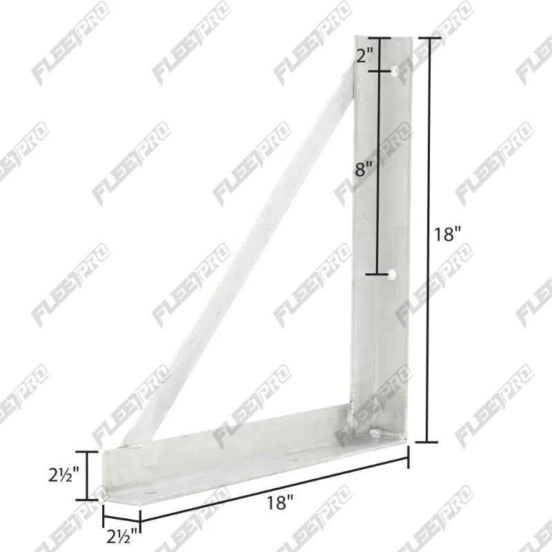 Underbody Tool Cabinet Mounting Brackets – 18" x 18" Aluminum Set – L & R Pair