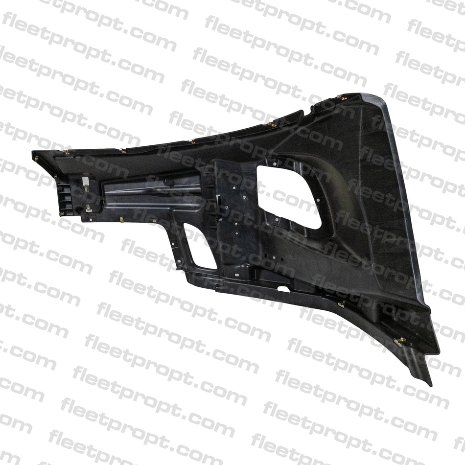 LH Corner Bumper Reinforcement with Holes, Black, 2018+, Freightliner New Cascadia (better quality). OEM 21-29099-002, 564.46365F