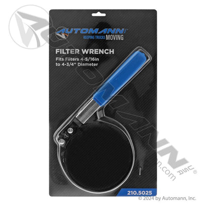Cap-Band Oil Filter Wrench - Fits 4-5/16in to 4-3/4in Spin-On Filters - Replaces 54200 210.5025 210.5025 - Automann - FLEETPRO PARTS & TIRES