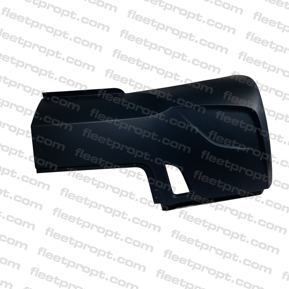 RH Corner Bumper Outer w/o Hole, Black, 2018+, Freightliner New Cascadia. OEM 21-29100-009, 564.4636