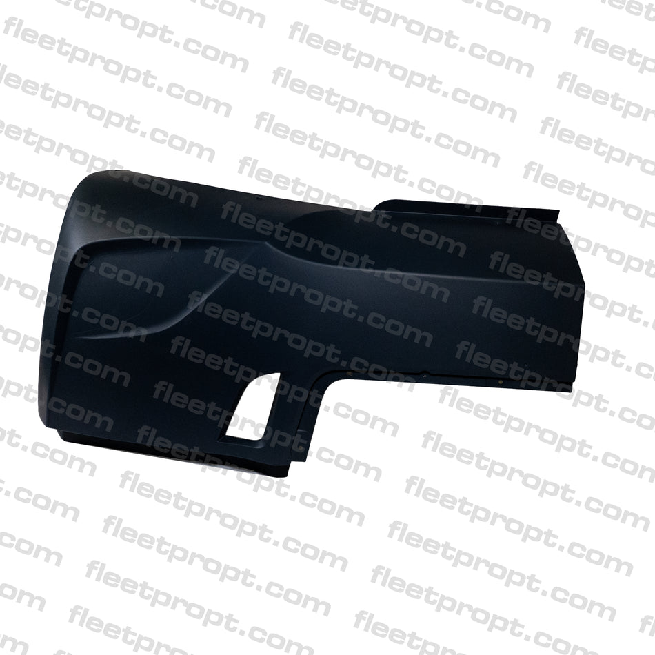 LH Corner Bumper Outer w/o Hole, Black, 2018+, Freightliner New Cascadia. OEM 21-29100-008, 564.46361