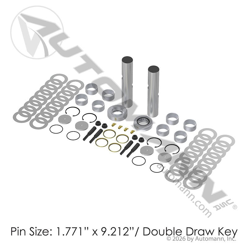 King Pin Kit LH/RH - Freightliner Alliance Model 3 Needle Bushings 10-14K Axles - 6073300019K 607-330-00-19K 460.538 460.538 - Automann - FLEETPRO PARTS & TIRES