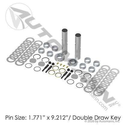 King Pin Kit LH/RH - Freightliner Alliance Model 3 Needle Bushings 10-14K Axles - 6073300019K 607-330-00-19K 460.538 460.538 - Automann - FLEETPRO PARTS & TIRES