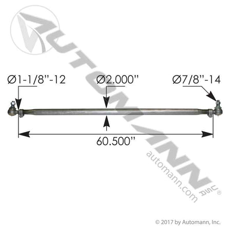 Volvo Mack Steering Cross Tube Assembly – Includes Tie Rod Ends – Replaces 20927689