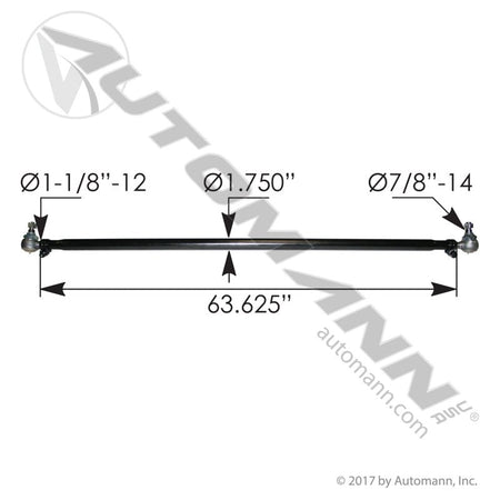 Freightliner Cascadia Steering Cross Tube – 63.6" Assembly with Tie Rods – Replaces A6803304403 463.DS4602 - Automann - FLEETPRO PARTS & TIRES