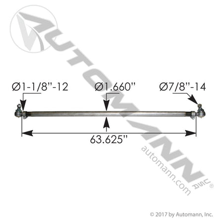 Freightliner Cross Tube Tie Rod - 63.625" Assembly - 6803307903 463.DS9887 463.DS9887 - Automann - FLEETPRO PARTS & TIRES