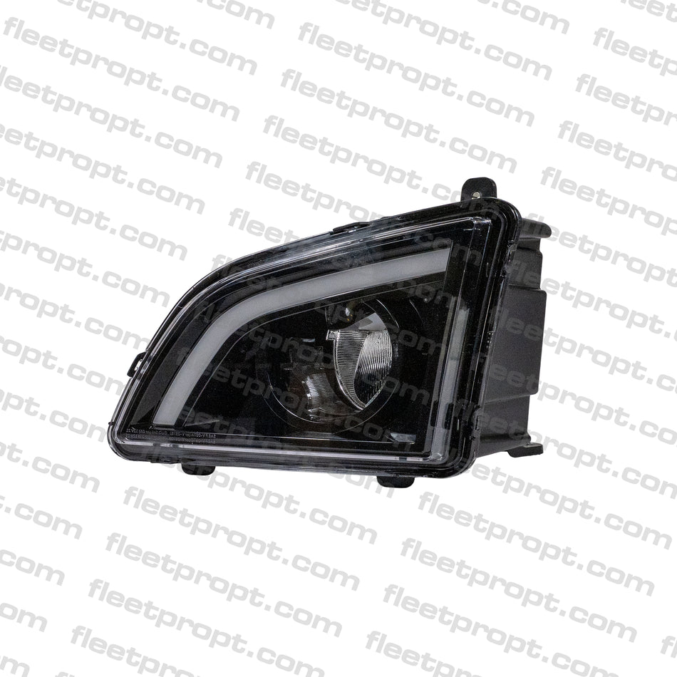 LH Fog Light, LED, Black Housing, 2018+, Volvo VNL. OEM 82775820, 564.96072L