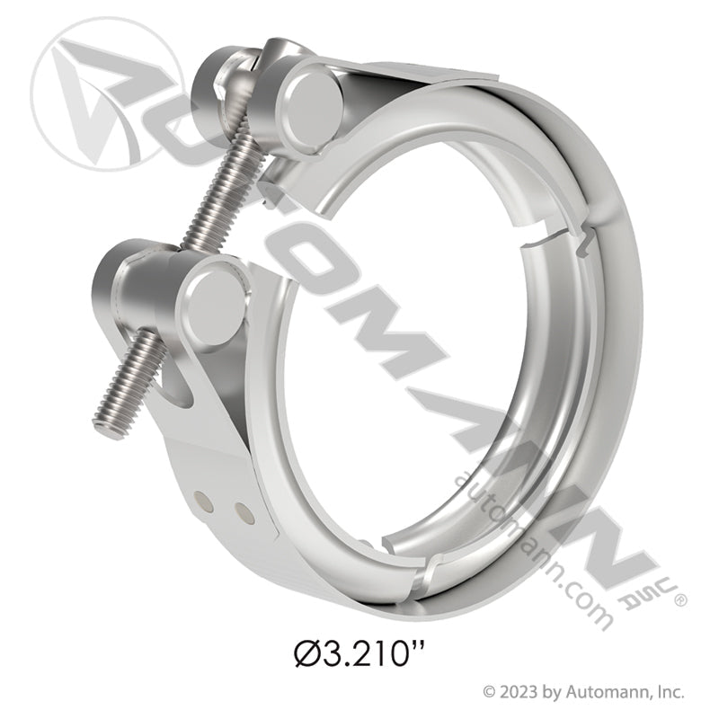 Volvo D13 Turbo V - Band Clamp – 3.21" Stainless Steel – Replaces 20592787 561.29321A - Automann - FLEETPRO PARTS & TIRES