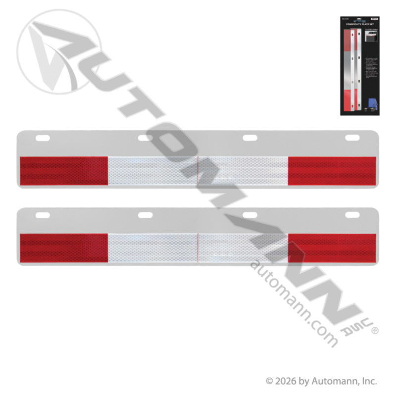 Straight Aluminum Conspicuity Plate Set - DOT C2 Tape RT25 BTSRT25 562.448K