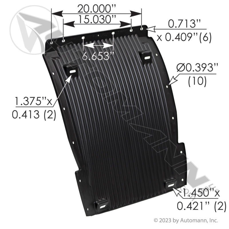 Volvo Quarter Fender Splash Shield - 2018-2026+ VNL Polyurethane 82757709