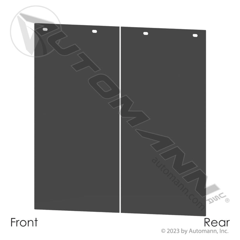 Black Poly Smooth Mud Flap - 24" x 24" x 0.15" Automann 562.022424B 562.022424B - Automann - FLEETPRO PARTS & TIRES