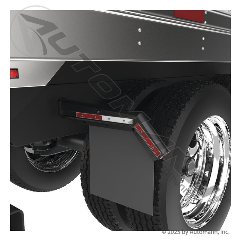 Black Poly Angled Mud Flap - Universal LH/RH 24" x 24" 562.022424RB 562.022424RB - Automann - FLEETPRO PARTS & TIRES