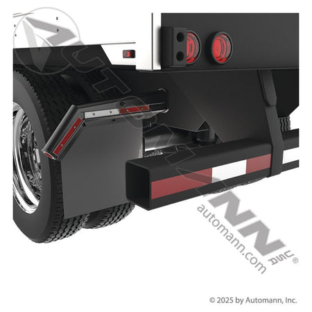 Black Poly Angled Mud Flap - Universal LH/RH 24" x 24" 562.022424RB 562.022424RB - Automann - FLEETPRO PARTS & TIRES